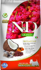 Farmina - N&D Quinoa Canine Adult Skin&Coat Mini Hareng & Noix de coco