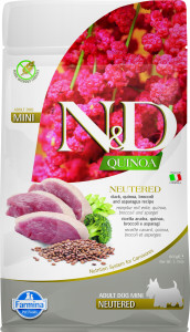 Farmina - N&D Quinoa Canine Adult Neutered Mini Canard, Brocoli & Asperge