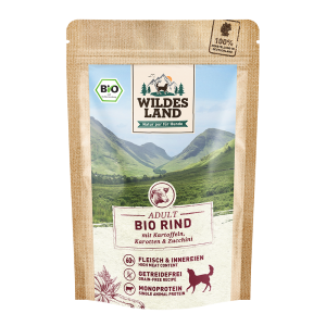 Wildes Land - Canine Adult Bio Rind mit Kartoffeln und Zucchini Beutel