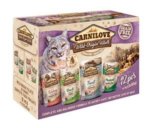 Carnilove Cat Adult Multipack mit 4 Sorten Beutel