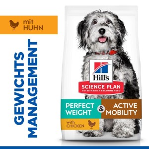 Science Plan - Canine Adult Perfect Weight + Active Mobility Medium Huhn