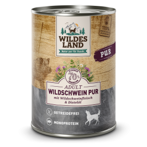 Wildes Land - Canine Adult PUR Wildschwein mit Distel&ouml;l Dose