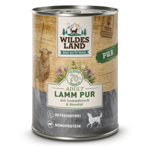 Wildes Land - Canine Adult PUR Lamm mit Distel&ouml;l Dose