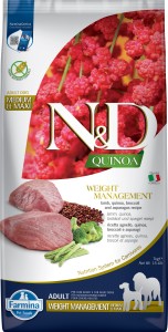 Farmina - N&D Quinoa Canine Adult Weight Management Medium/Maxi Agneau & Brocoli