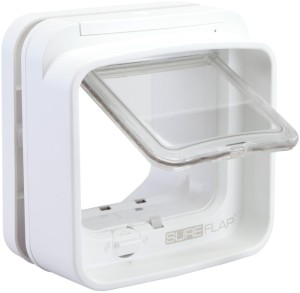 SureFlap DualScan Mikrochip Katzenklappe weiss 142mm x 120mm