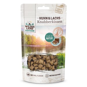 Wildes Land - Feline Snack Knabberkissen Huhn & Lachs