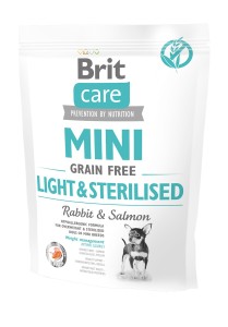 Brit Care Canine - Adult Mini Light & Sterilised, Kaninchen & Lachs