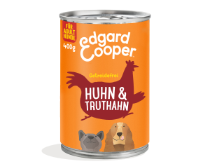 Edgard & Cooper - Canine Adult Huhn + Truthahn mit Apfel Dosen