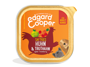 Edgard & Cooper - Canine Adult Huhn + Truthahn mit Apfel Schalen