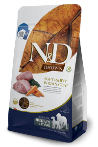 Farmina - N&D Brown Canine Adult Medium/Maxi  Lamm, Spirulina & Karotte