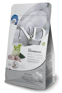 Farmina - N&D White Canine Adult Medium/Maxi Wolfsbarsch, Fenchel & Spirulina