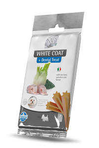 Famina - N&D White Canine Dental Treat Wolfsbarsch, Spirulina und Fenchel Mini