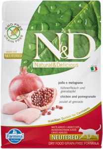 Farmina - N&D Prime Feline Adult Neutered Grain Free Poulet & Grenade