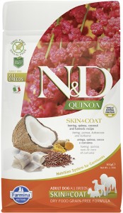Farmina - N&D Quinoa Canine Adult Skin&Coat All Sizes Hareng & Noix de coco