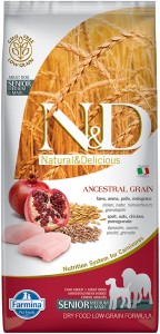 Farmina - N&D Ancestral Grain Canine Senior Medium/Maxi Huhn & Granatapfel