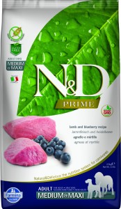 Farmina - N&D Prime Canine Adult Medium/Maxi Grain Free Agneau & Myrtilles
